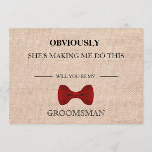 Är du min Groomsman? Inbjudningar