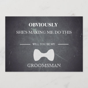 Är du min Groomsman? Inbjudningar