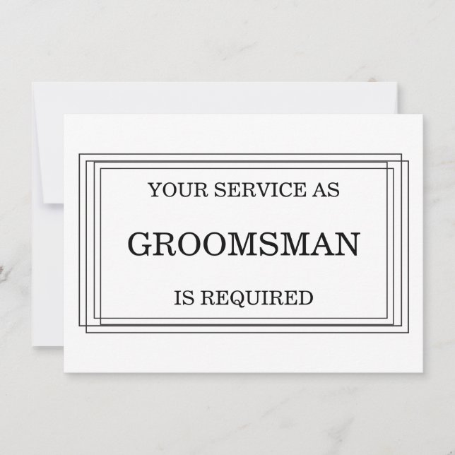 Är du min Groomsman?Personaliserad Inbjudningar (Framsida)