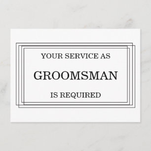 Är du min Groomsman?Personaliserad Inbjudningar
