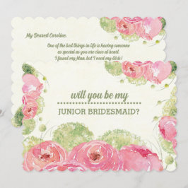 Är du min Jr. Bridesmaid? Romantic Ro Inbjudningar