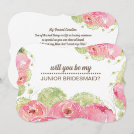 Är du min Jr. Bridesmaid? Romantic Ro Inbjudningar