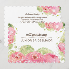 Är du min Jr. Bridesmaid? Romantic Ro Inbjudningar