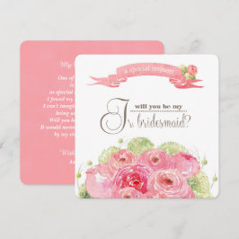 Är du min Jr. Bridesmaid? Romantic Ro Inbjudningar