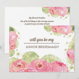 Är du min Jr. Bridesmaid? Romantic Ro Inbjudningar
