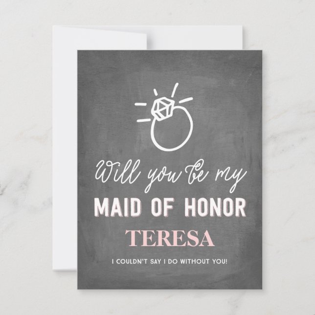 Är du min Maid of honor?| Översikt Inbjudningar (Framsida)