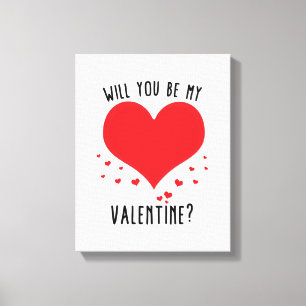 Är du min valentin? canvastryck