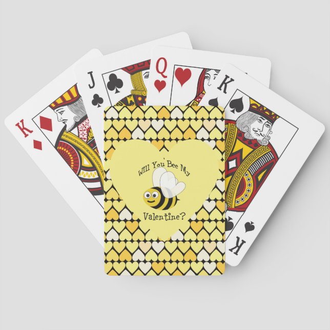 Är du min Valentine? Gultens hjärtan Spel Kort (Baksidan)