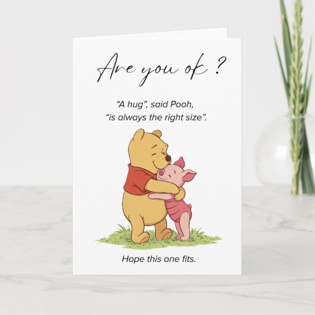 Är du okej? Winnie the Pooh & Piglet Kort (Framsida)