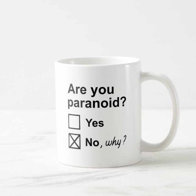 Är du Paranoid Kaffemugg (Höger)