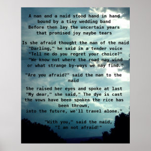 ÄR DU RÄDD FÖR ATT SÄGA MÄNNISKOR TILL MAID-dikt? Poster