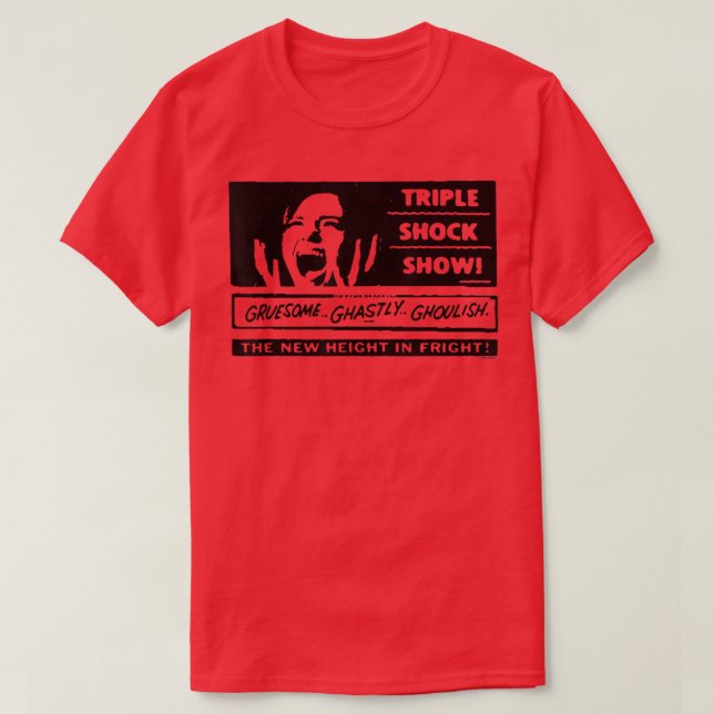 Är du rädd för trippelstötbildspel för Mörk? T Shirt (Design framsida)