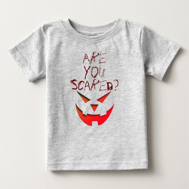 Är Du Rädd Gott Halloween Pumpa Ansikte T Shirt (Framsida)
