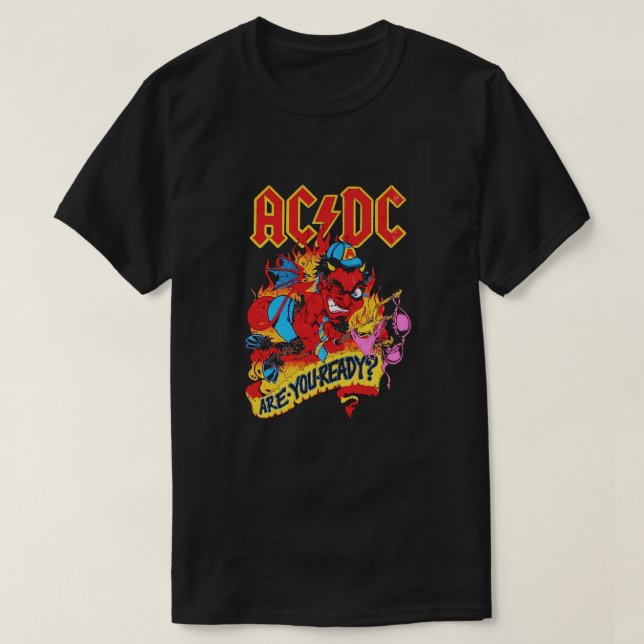 Är du Redo ACDC T-shirts? T Shirt (Design framsida)