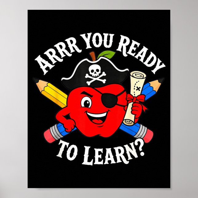 Är du redo att lära dig pirat tillbaka till skolan poster (Framsidan)