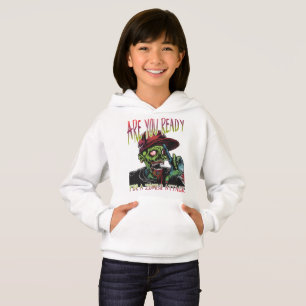 Är du redo   Barn Zombie Attack Halloween Hoodie T Shirt