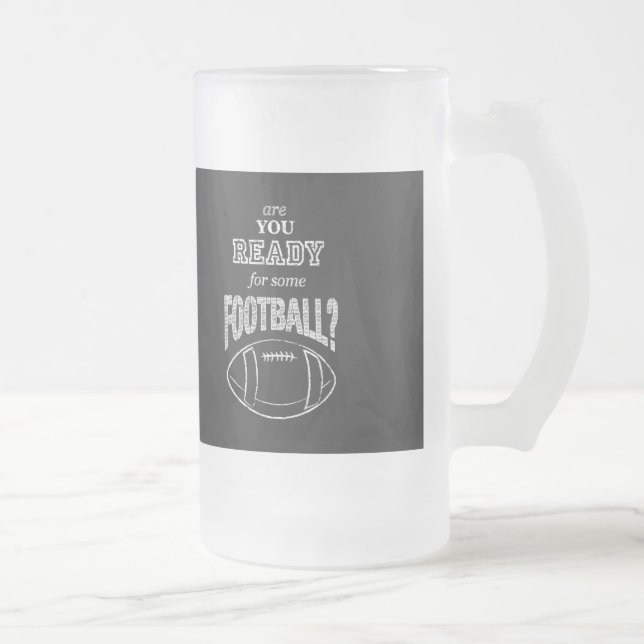 Är du redo för lite fotboll? frostat ölglas (Höger)