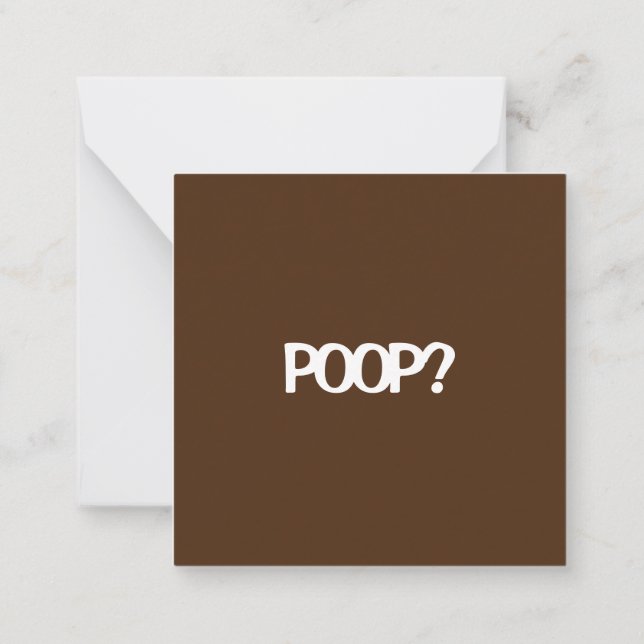 Är du redo för..? POOP? Anteckningskort (Baksida)