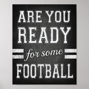 ÄR DU REDO FÖR VISS UTSKRIVNING AV FOOTBALL-TECKEN POSTER