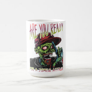 Är du redo för Zombie-mugg Rolig Halloween-skräc Kaffemugg