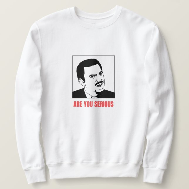 Är du seriös medlem? lång ärmad tröja (Design framsida)