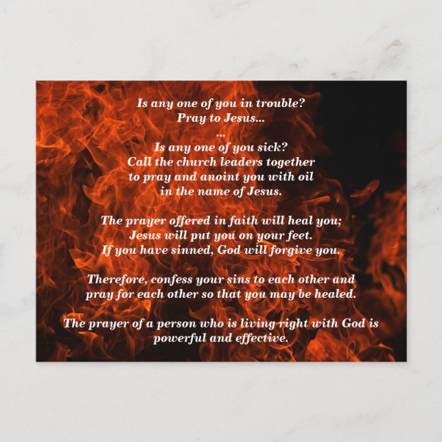 Är du sjuk? Be då Jak 5:13-16 Vykort (Framsida)