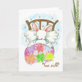 Är du sjuk? Hämta bra Bunny-kort Kort