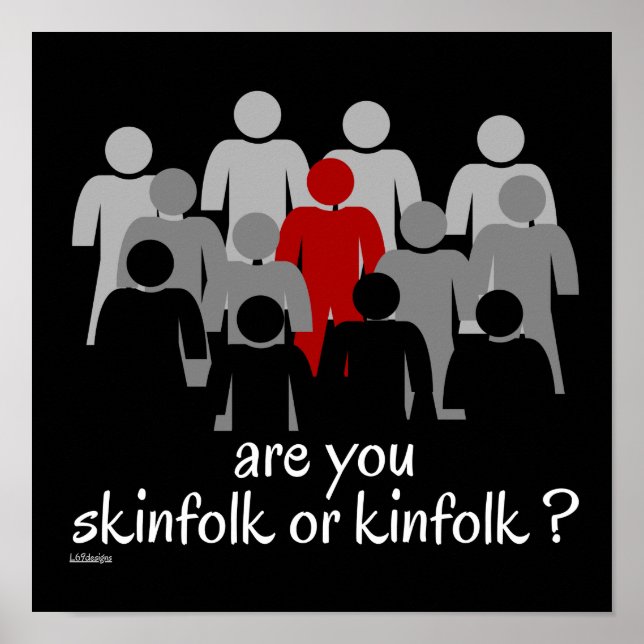 ÄR DU SKINFOLK ELLER KINFOLK? POSTER (Framsidan)