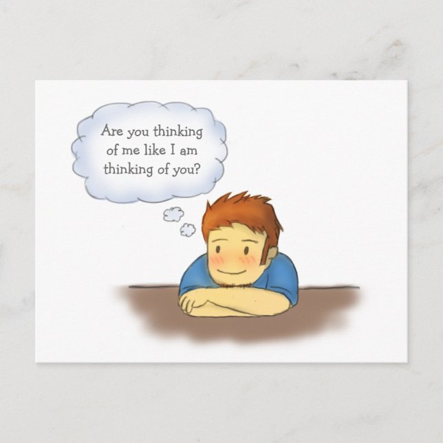 Är du som är tänkande av mig, grabben som är vykort (Framsida)