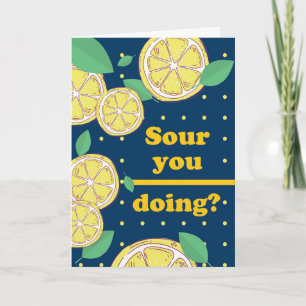 Är du sur? Lemon-segment som kontrollerar dig Kort