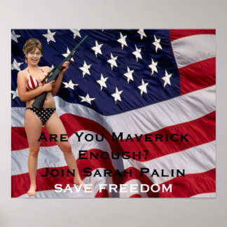 Är du tillräckligt bra? Gå med Sarah Palin Poster