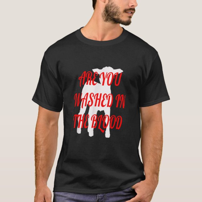 ÄR DU TVÄTTAT I BLODET T SHIRT (Framsida)