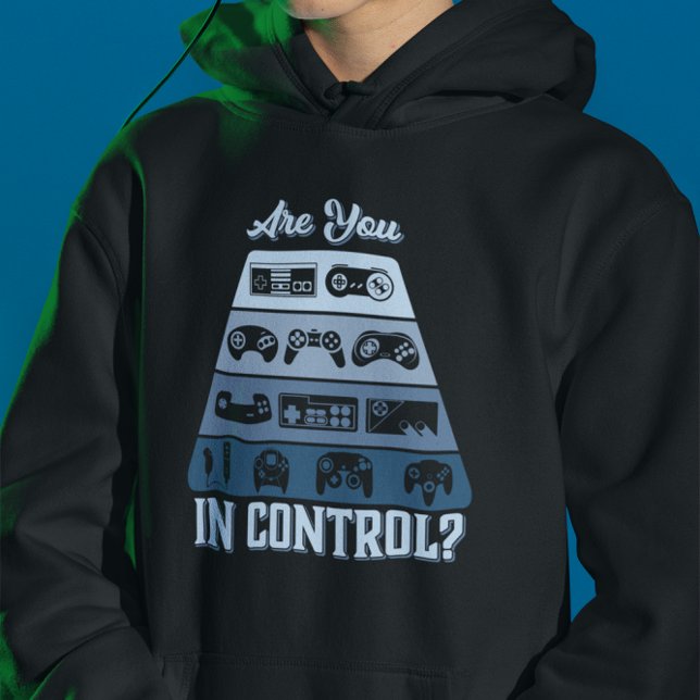 Är du under kontroll - Retro Gamer Hoodie (Skapare uppladdad)