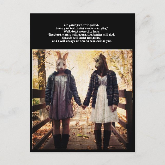 Är du upprörd, lilla vän? vykort (Framsida)