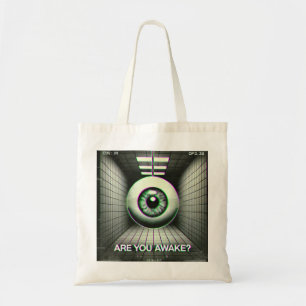👁️ "Är du vaken?" Weirdcore Tote Bag 👁️ Tygkasse