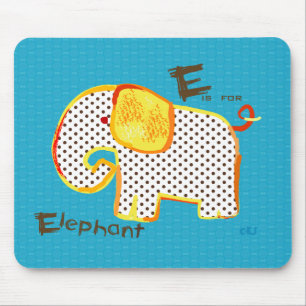 "Är E digital målningmousepad för för elefante Musmatta