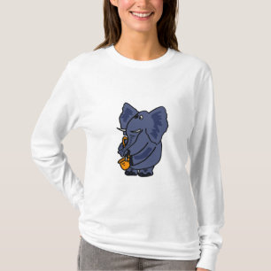 ÄR elefanten som leker saxofonskjortan Tee