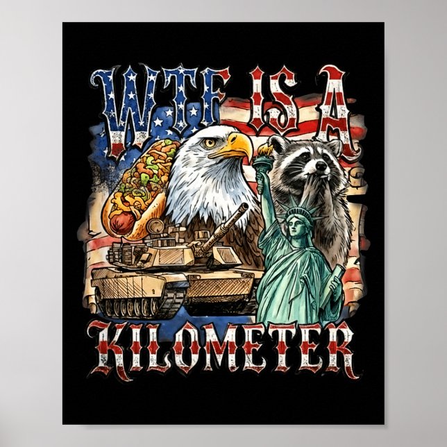 Är en kilometer rolig 4 juli faderstiftare  poster (Framsidan)