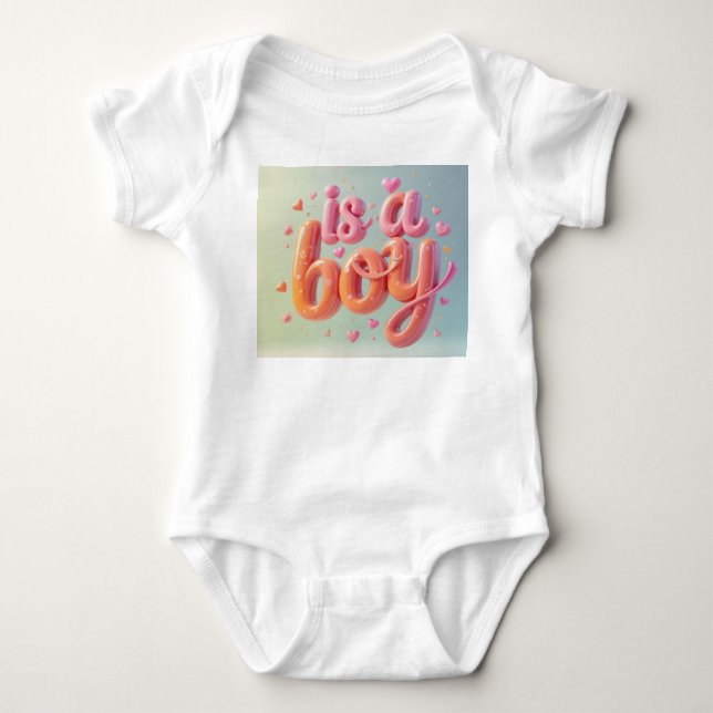 Är en pojkbebis  t shirt (Framsida)