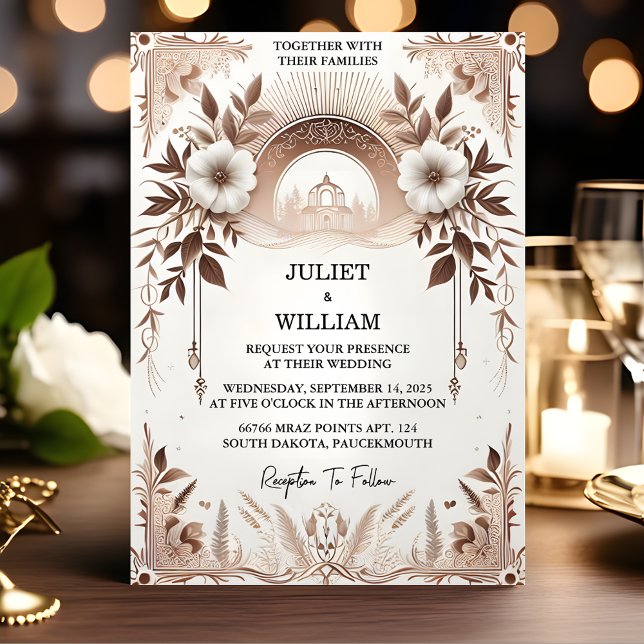 Är enkel traditionell Giftermål Vow Renewal Bröllo Inbjudningar (Skapare uppladdad)