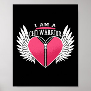 är ett chd Warrior Zipper Heart med Angel Vingar Poster