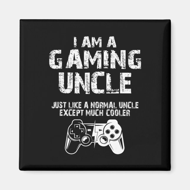 Är ett spel, farbror Funny Video Gamer Cute Video  Magnet (Framsidan)