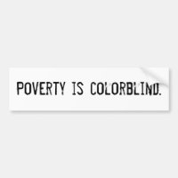 "Är fattigdom den Colorblind" bildekalet