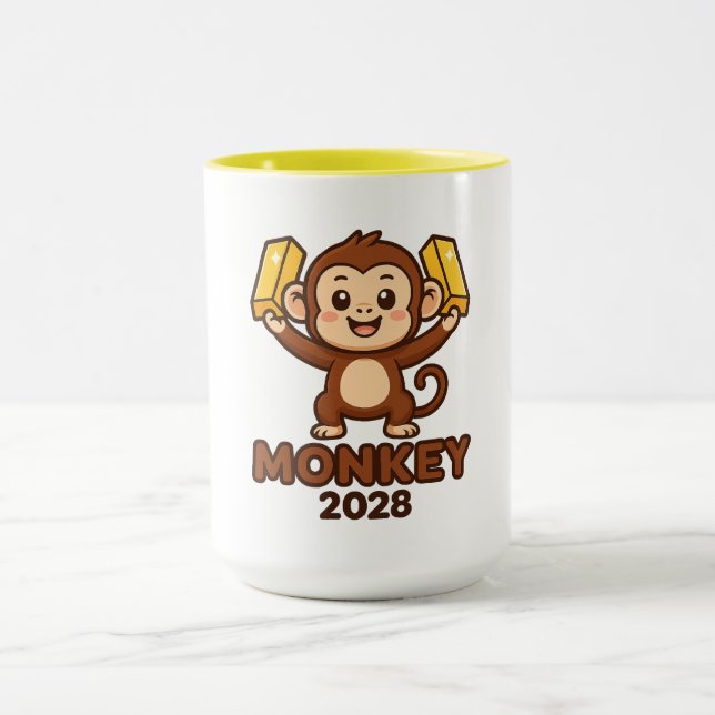 År för apan 2028 mugg (Center)