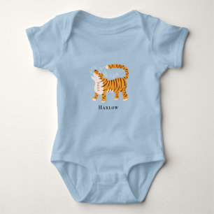 År för Bodykostymen Tiger Blue Baby T Shirt