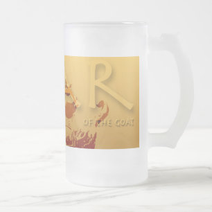 År för det kinesiska Goat-året Zodiac Glas Mugg