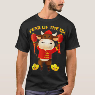 År för det kinesiska nyåret 2021 för det kinesiska t shirt