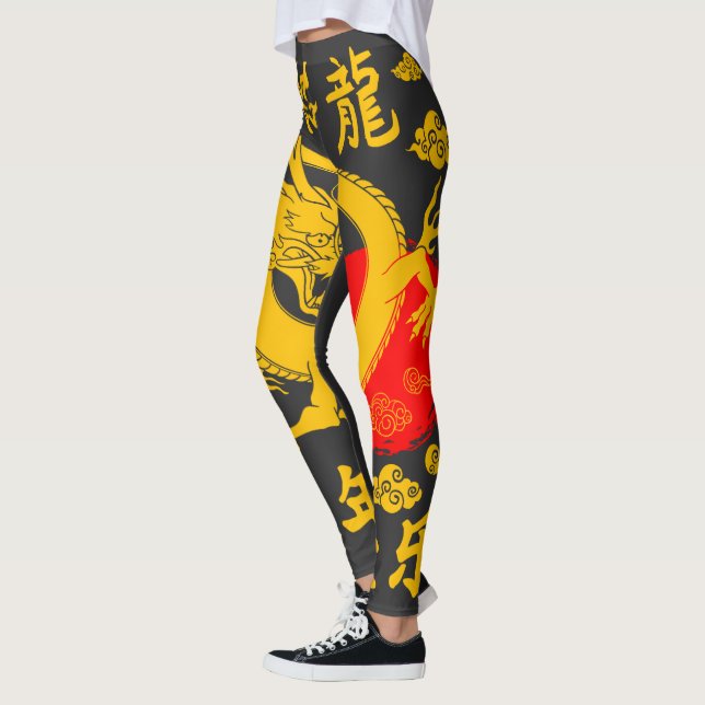 År för drakar 2024 Kinesiskt nyår 2024 Leggings (Vänster)