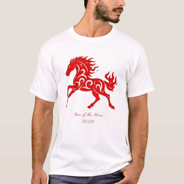 År för eld hästen 2026 t shirt (Framsida)