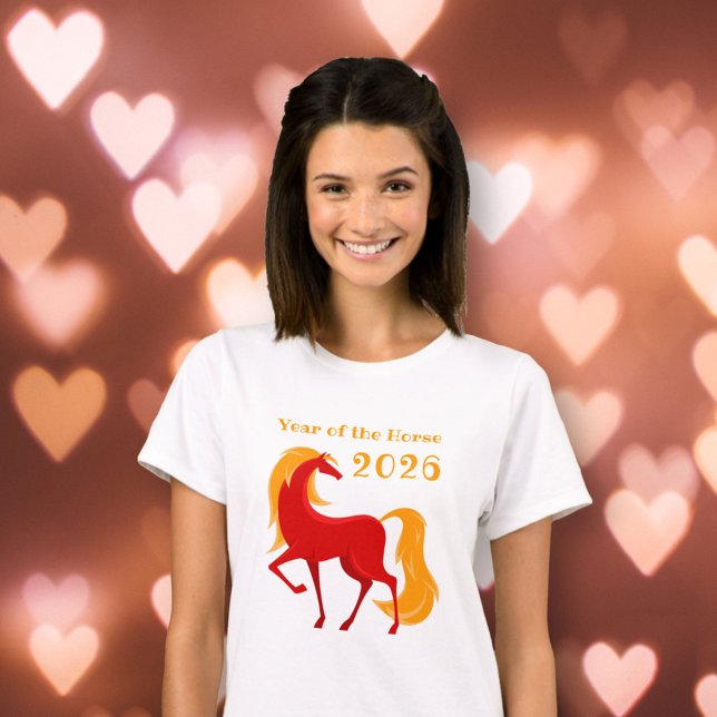 År för Fire Horse 2026 China Zodiac Women's T Shirt (Skapare uppladdad)